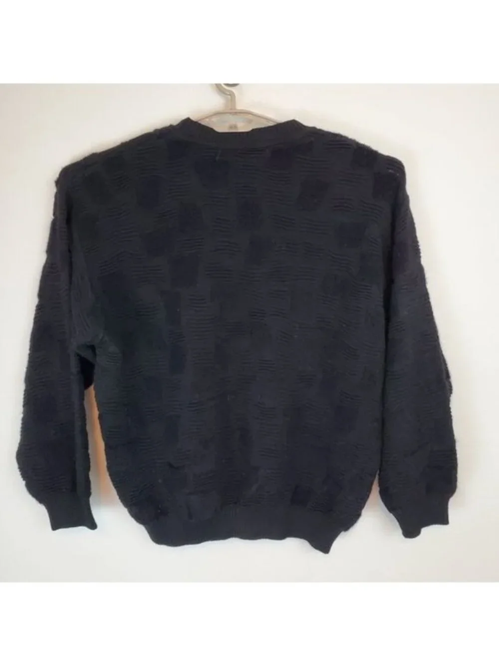 Beau Brummel vintage wool sweater textured knit crew neck